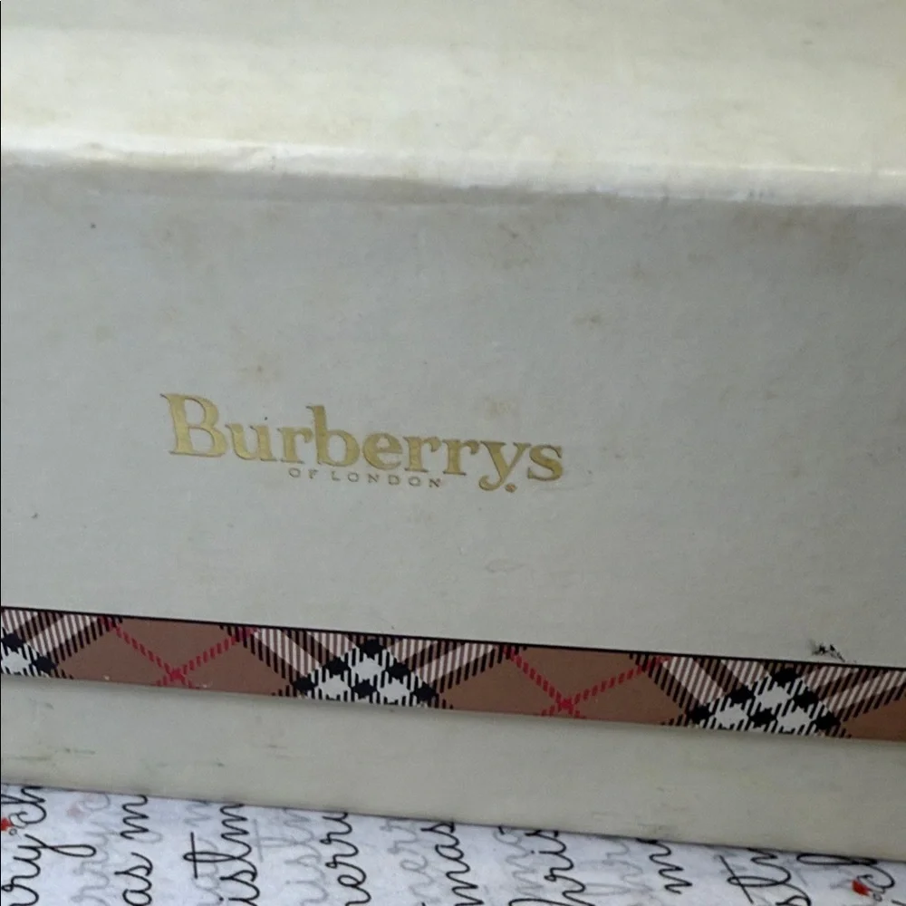 Burberrys Navy Nova Check Plaid Cosmetic Pouch Vintage